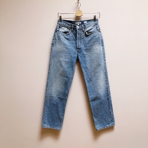 RE/DONE 70S HIGH  RISE STOVE PIPE STRAIGHT LEG JEANS 28 - Picture 5 of 11